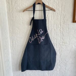Vintage Navida Los Angeles C’est La Vie Black Apron One Size